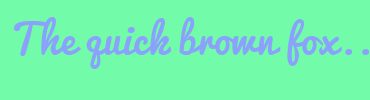Image with Font Color 8BA2FC and Background Color 72FCA9